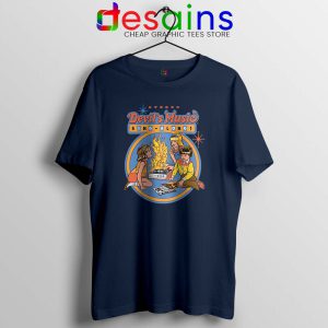 Devils Music Sing Along Navy Tshirt Vintage Retro Tee Shirts Size S-3XL