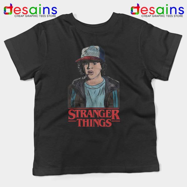 Dustin Stranger Things Black Kids Tshirt Dustin Henderson Youth Tees
