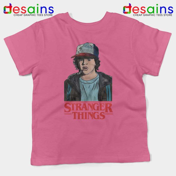 Dustin Stranger Things Pink Kids Tshirt Dustin Henderson Youth Tees