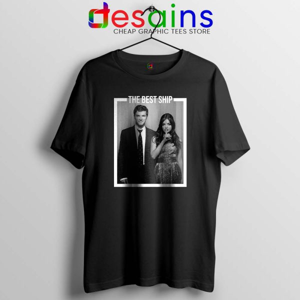 Ezria The Best Ship Black Tshirt Ian Harding and Lucy Hale Cheap Tees Shirts