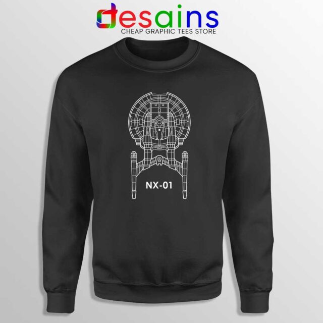 First Ship Enterprise NX01 Sweatshirt Star Trek Sweaters