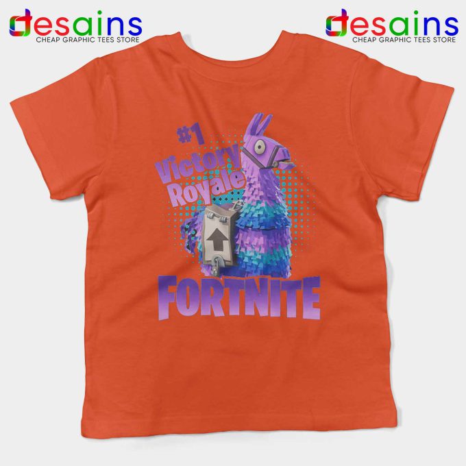 Fortnite Victory Royale Orange Kids Tshirt Victory Royale Meme Youth Tee Shirts
