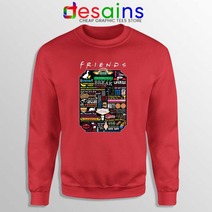 Friends TV Show Quotes Red Sweatshirt The Best Friends Quotes Sweater