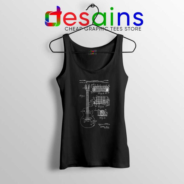 Gibson Les Paul Guitar Tank Top Gibson Patent Guitar Tank Tops S-3XL