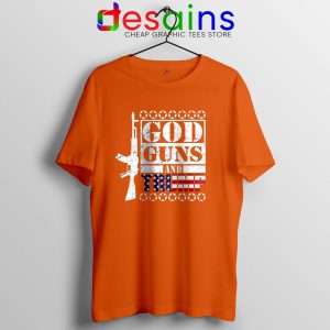 God Guns Trump Orange Tshirt Custom Best Donald Trump Tee Shirts