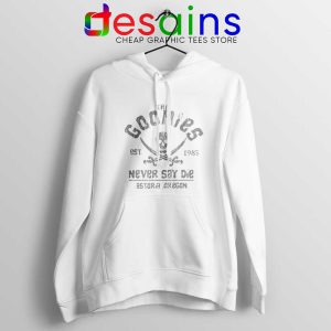 Goonies Never Say Die White Hoodie Rock Band Merch Cheap Hoodies