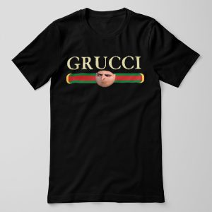 Grucci Despicable Me Gru Flat Black Tshirt Funny Logo