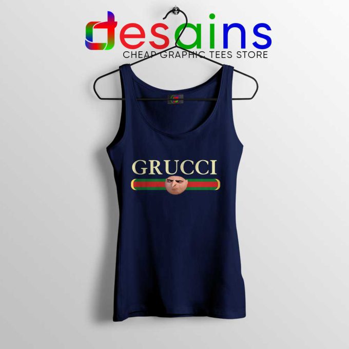 Grucci Despicable Me Gru Navy Tank Top Felonious Gru Funny Size S-3XL
