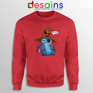 Halloween Lilo And Stitch Red Sweatshirt Stitch Funny Crewneck Sweater