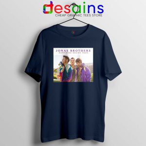 Jonas Brothers Happiness Navy Tshirt Begins Tour 2019 Tee Shirts S-3XL