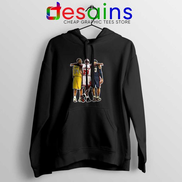 Kobe Bryant x Michael Jordan x Lebron James Black Hoodie NBA Merch