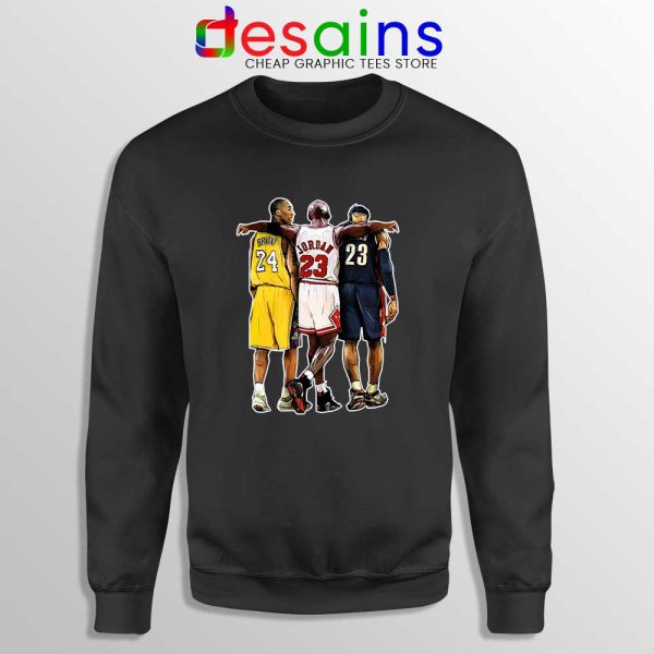 Kobe Bryant x Michael Jordan x Lebron James Black Sweatshirt NBA