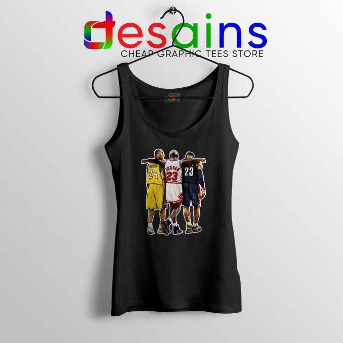Kobe Bryant x Michael Jordan x Lebron James Black Tank Top NBA Shirt