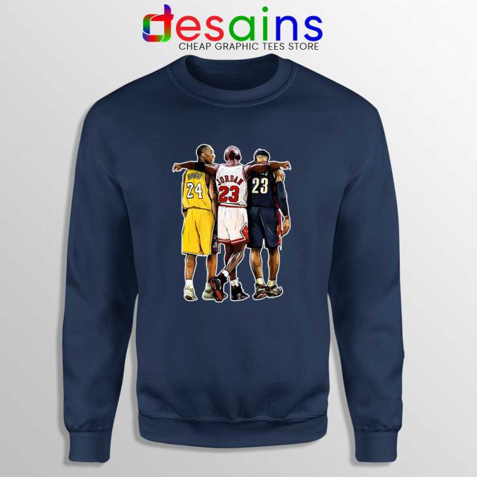 Kobe Bryant x Michael Jordan x Lebron James Navy Sweatshirt NBA
