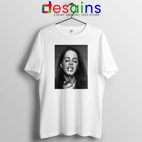 Lana Del Rey Smoke White Tshirt Lana Poster Tees Shirts Size S-3XL