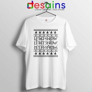 Let it Snow Ugly Christmas White Tshirt Jon Snow Game Of Thrones Tees Shirts