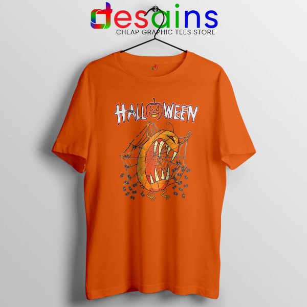 Mad Pumpkin Halloween Orange Tshirt Halloween Gifts Tee Shirts GILDAN S-3XL