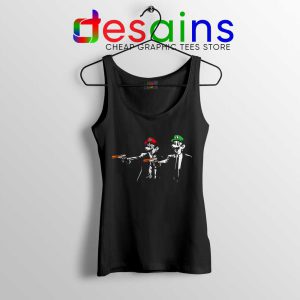 Mario Bros Fiction Tank Top Mario Bros Pulp Fiction GILDAN Tops S-3XL