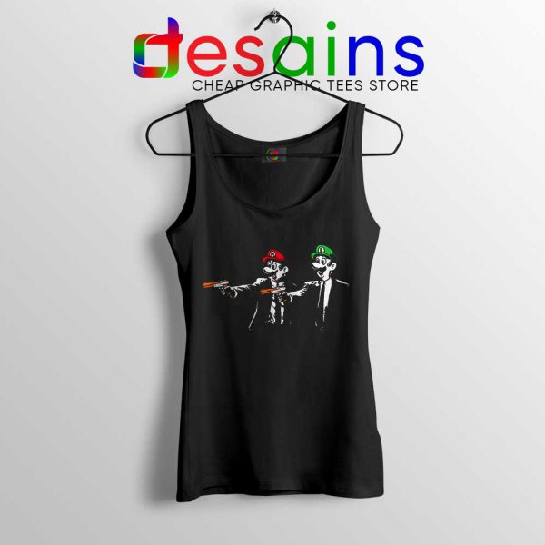 Mario Bros Fiction Tank Top Mario Bros Pulp Fiction GILDAN Tops S-3XL