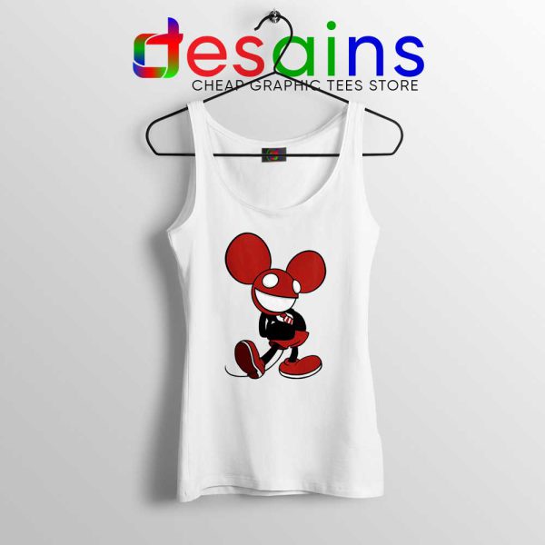 Mickey Mau5 White Tank Top Deadmau5 Mickey Mouse Tank Top GILDAN S-3XL