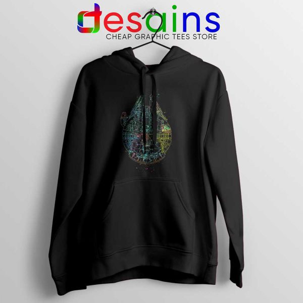 Millenium Falcon Painted Schematic Hoodie Star Wars Starship Hoodies