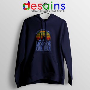 Mordor Fun Run Navy Hoodie The Hobbit Middle Earth Hoodies Unisex