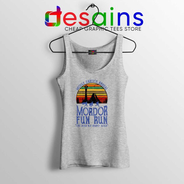 Mordor Fun Run Sport Grey Tank Top The Hobbit Middle Earth Tank Tops