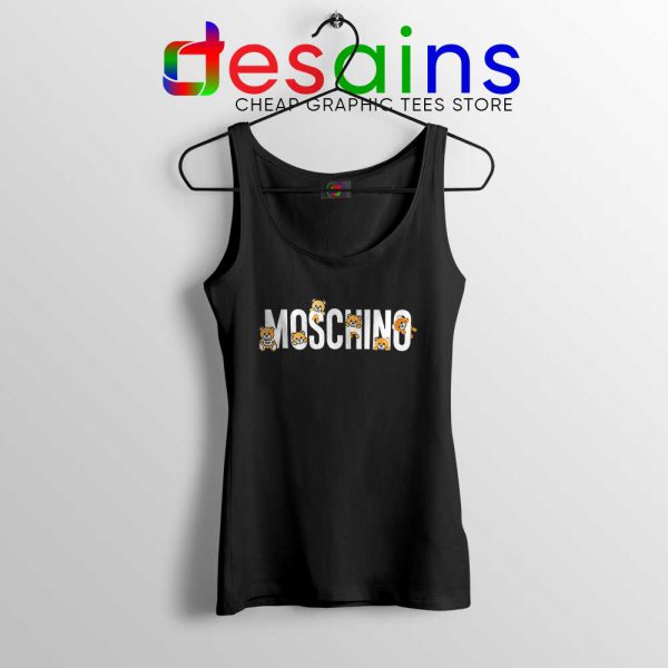 Moschino Teddy Bear Black Tank Top Moschino Tank Tops GILDAN S-3XL