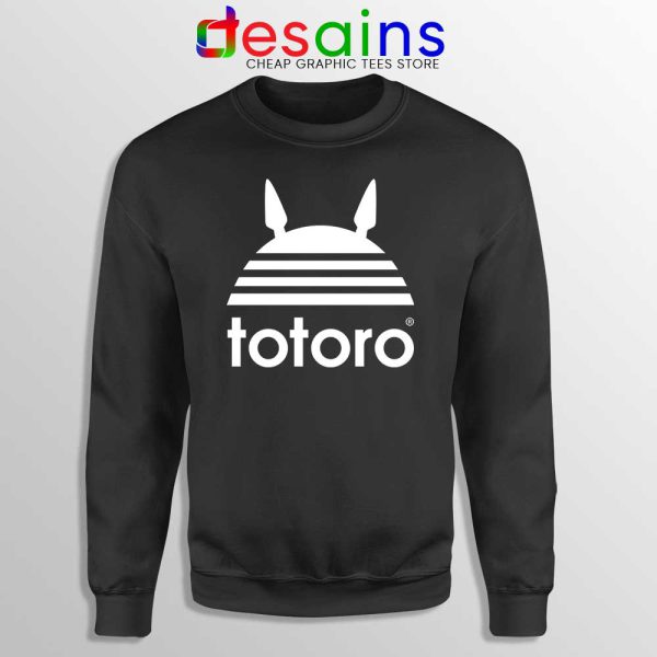 My Neighbor Totoro Adidas Black Sweatshirt Totoro Parody Sweater S-2XL