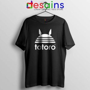 My Neighbor Totoro Adidas Black Tshirt Totoro Parody Tee Shirts S-3XL