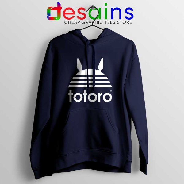 My Neighbor Totoro Adidas Navy Hoodie Totoro Parody Hoodies S-2XL