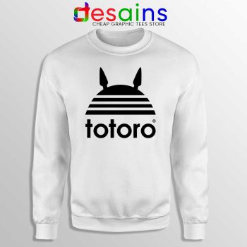 My Neighbor Totoro Adidas White Sweatshirt Totoro Parody Sweater S-2XL