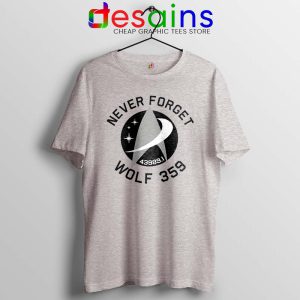 Never Forget Wolf 359 Sport Grey Tshirt Buy Star Trek Tee Shirts GILDAN
