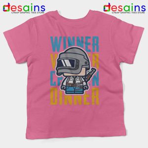 PUBG Winner Winner Chicken Dinner Pink Kids Tshirt Cheap Youth Tees