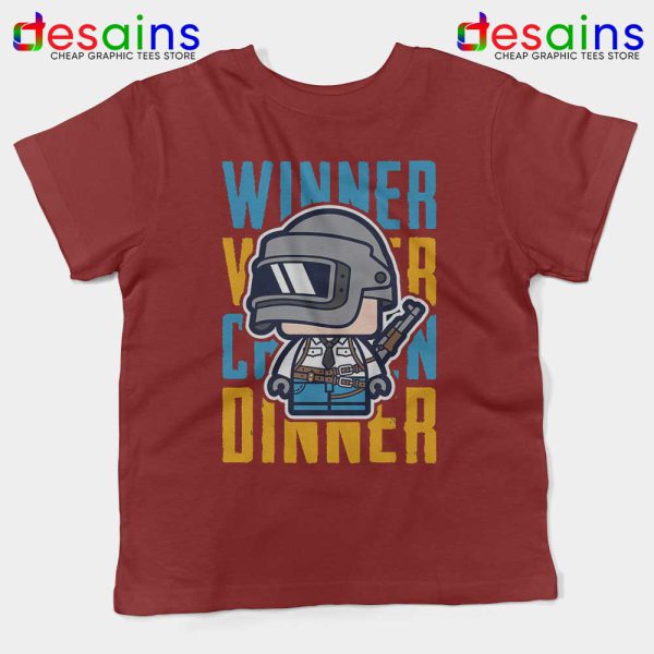 PUBG Winner Winner Chicken Dinner Red Kids Tshirt Cheap Youth Tees