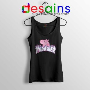 Peppa Pig Skateboard Magazine Black Tank Top Mens and Womens Size S-3XL