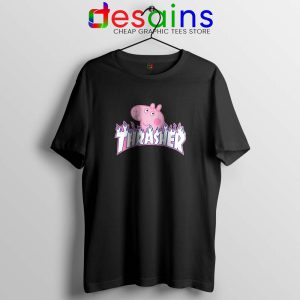 Peppa Pig Skateboard Magazine Black Tshirt Cheap Pig Tees Shirts Size S-3XL