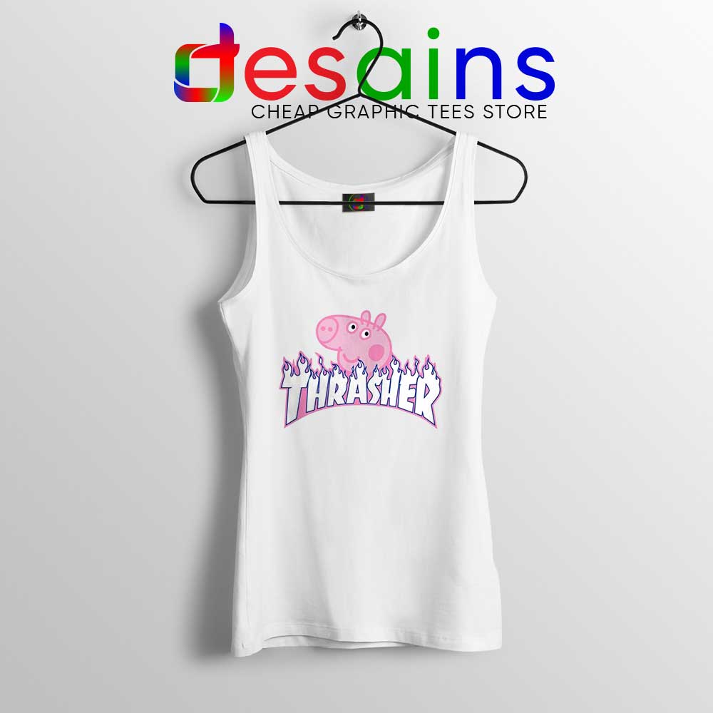 Peppa Pig Skateboard Magazine Tank Top Mens and Womens Size S-3XL