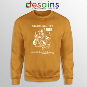 Pokemon 1995 Aesthetics Vintage Orange Sweatshirt Pokemon Game