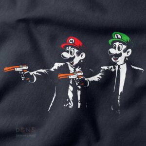 Pulp Fiction Mario And Luigi Black And White Streetwear Hoodie