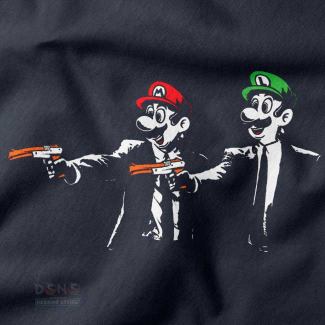 Pulp Fiction Mario And Luigi Black And White Streetwear Hoodie