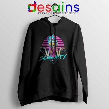 Rad Schwifty Rick Morty Hoodie Rick in Synthwave 80s Retro Hoodies