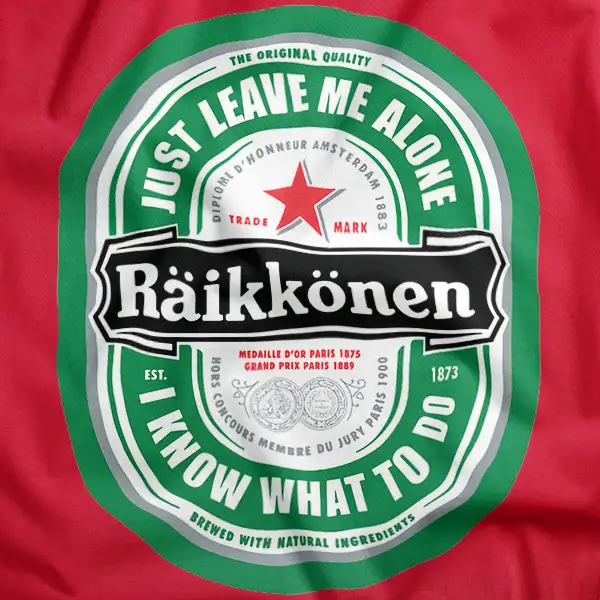 Raikkonen Just Leave Me Alone Parody Tee