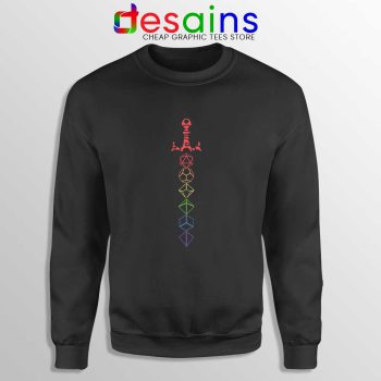 Rainbow Dice Sword LGBT Sweatshirts Dungeons And Dragons Sweater