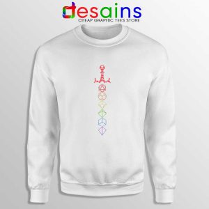 Rainbow Dice Sword LGBT White Sweatshirts Dungeons And Dragons Sweater