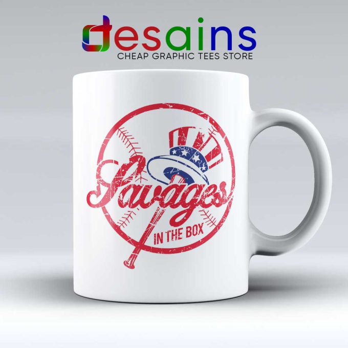 Savages in the Box Yankees Mug - Ceramic Coffee Mugs Yankees