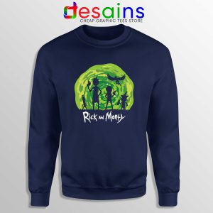 Schwifty Patrol Rick And Morty Navy Sweatshirt Get Schwifty Sweater