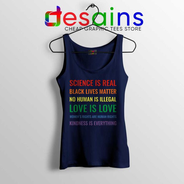 Science is Real Black Lives Matter Navy Tank Top Cheap Tank Top LGBTQ