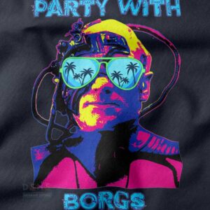 Star Trek Borg Graphic Hoodie with Neon Cyberpunk Colors
