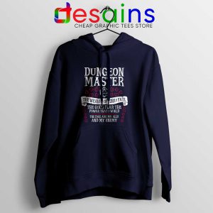 The Weaver of Lore and Fate Navy Hoodie Dungeon Master Hoodies Game